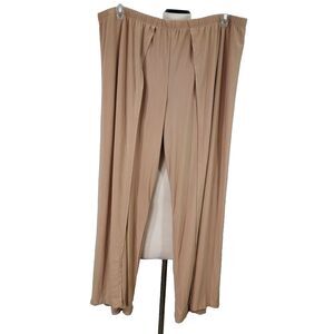 Slinky Brand Harem Wrap Pants Womens Plus 2X Elastic Waist Stretch Beige Comfy